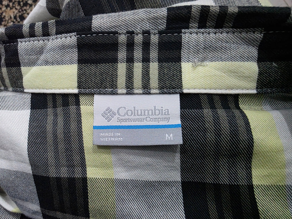 Camisa Columbia Gris Con Amarillo Mediana De Mujer