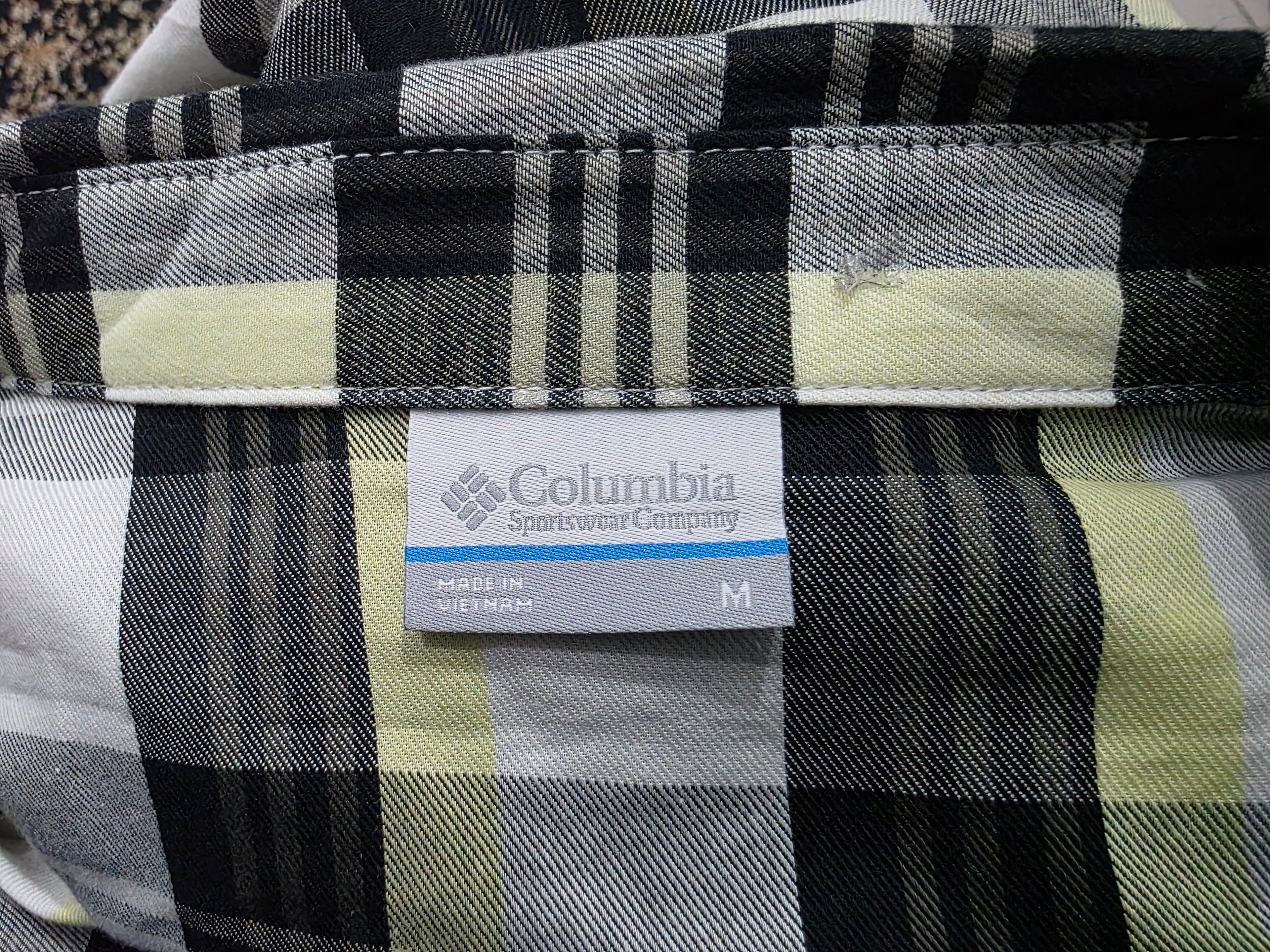 Camisa Columbia Gris Con Amarillo Mediana De Mujer