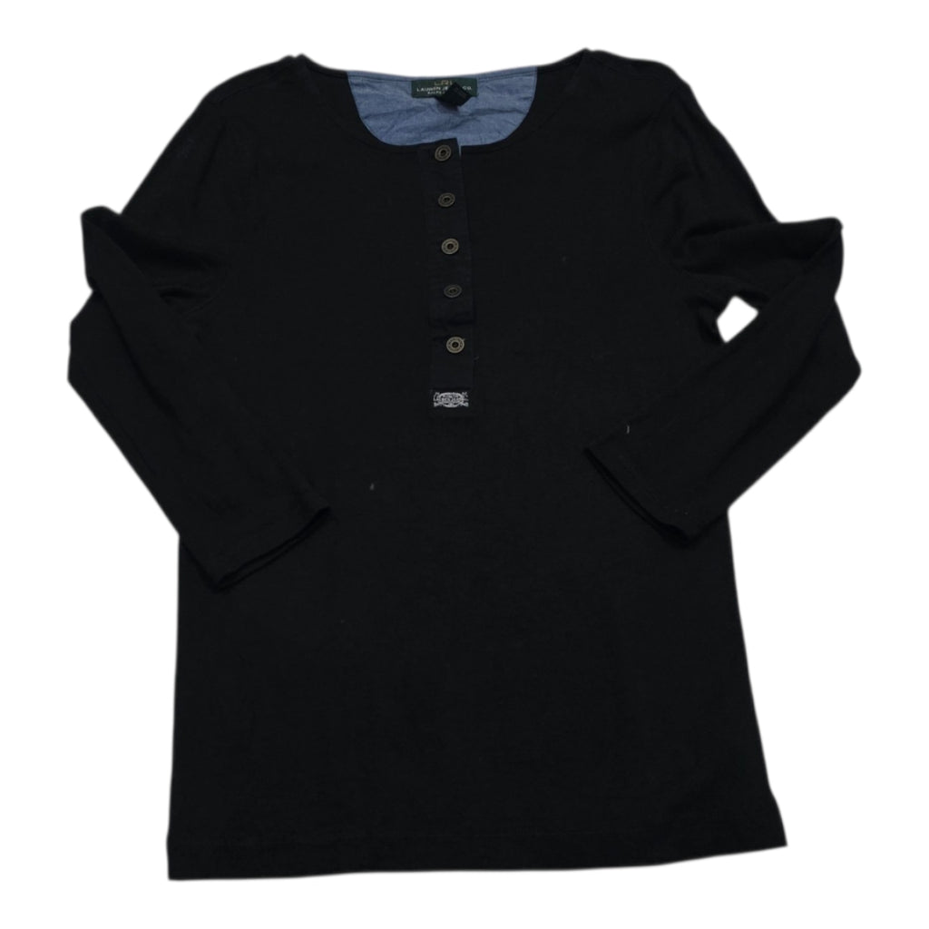 Playera Manga Larga Ralph Lauren Negra Mediana
