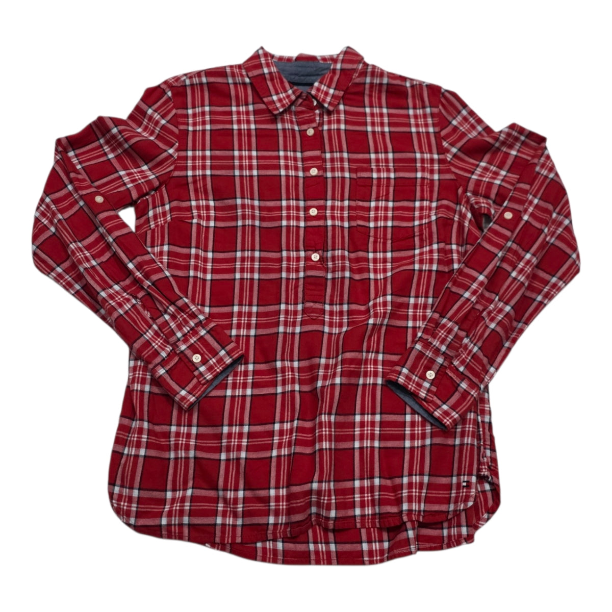 Blusa Tommy Hilfiger Mediana Rojo/blanco A Cuadros