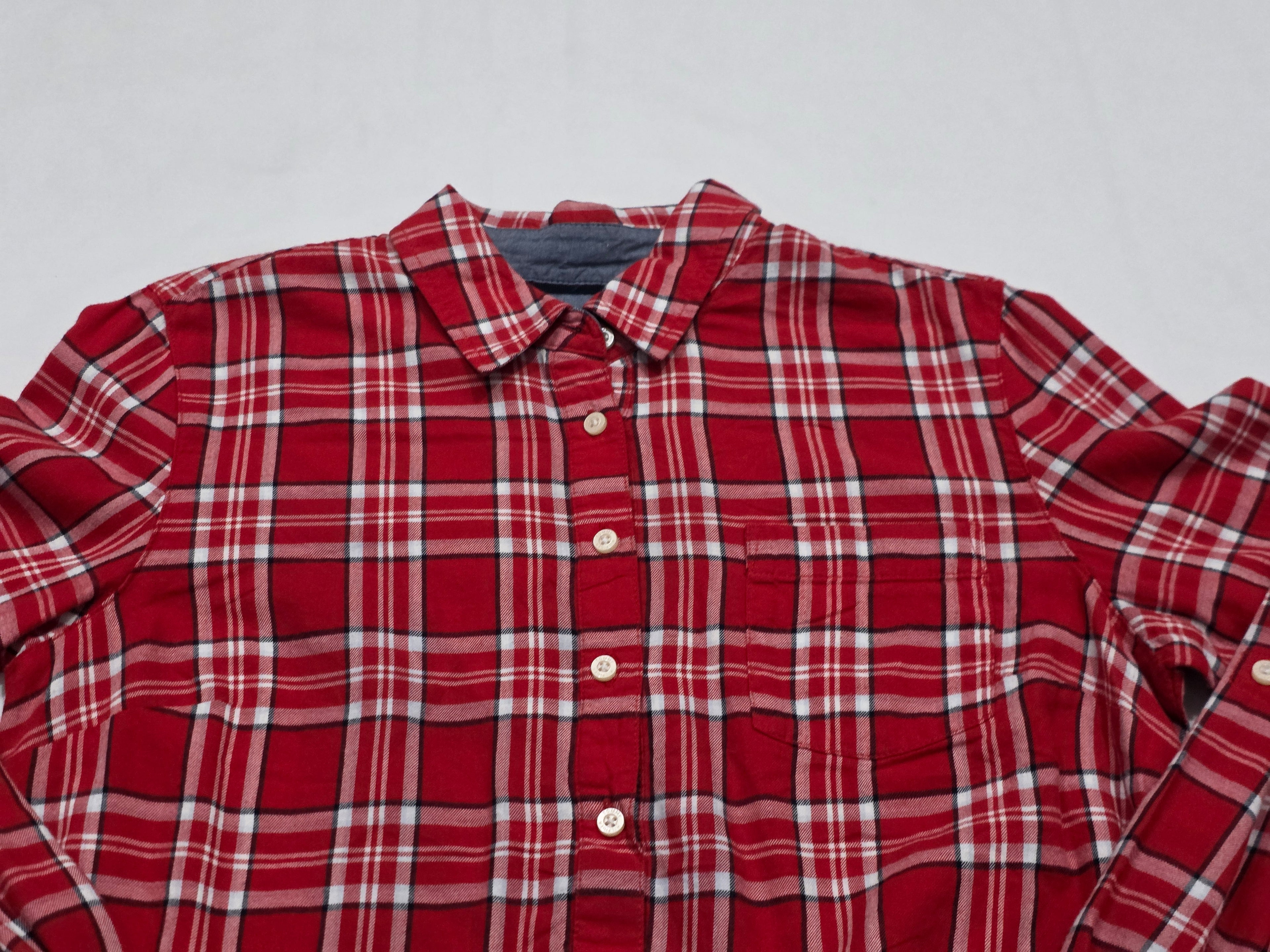 Blusa Tommy Hilfiger Mediana Rojo/blanco A Cuadros