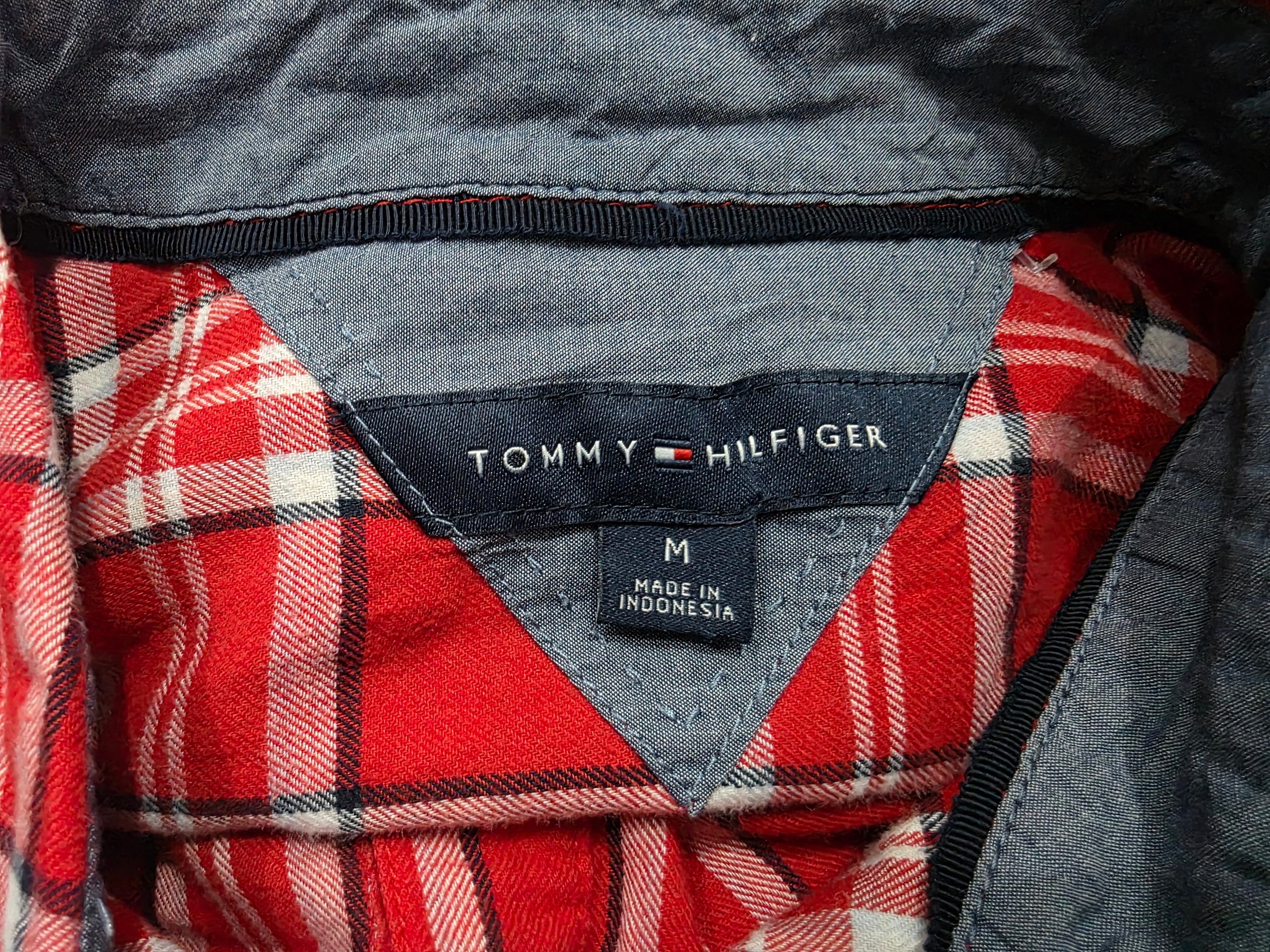 Blusa Tommy Hilfiger Mediana Rojo/blanco A Cuadros