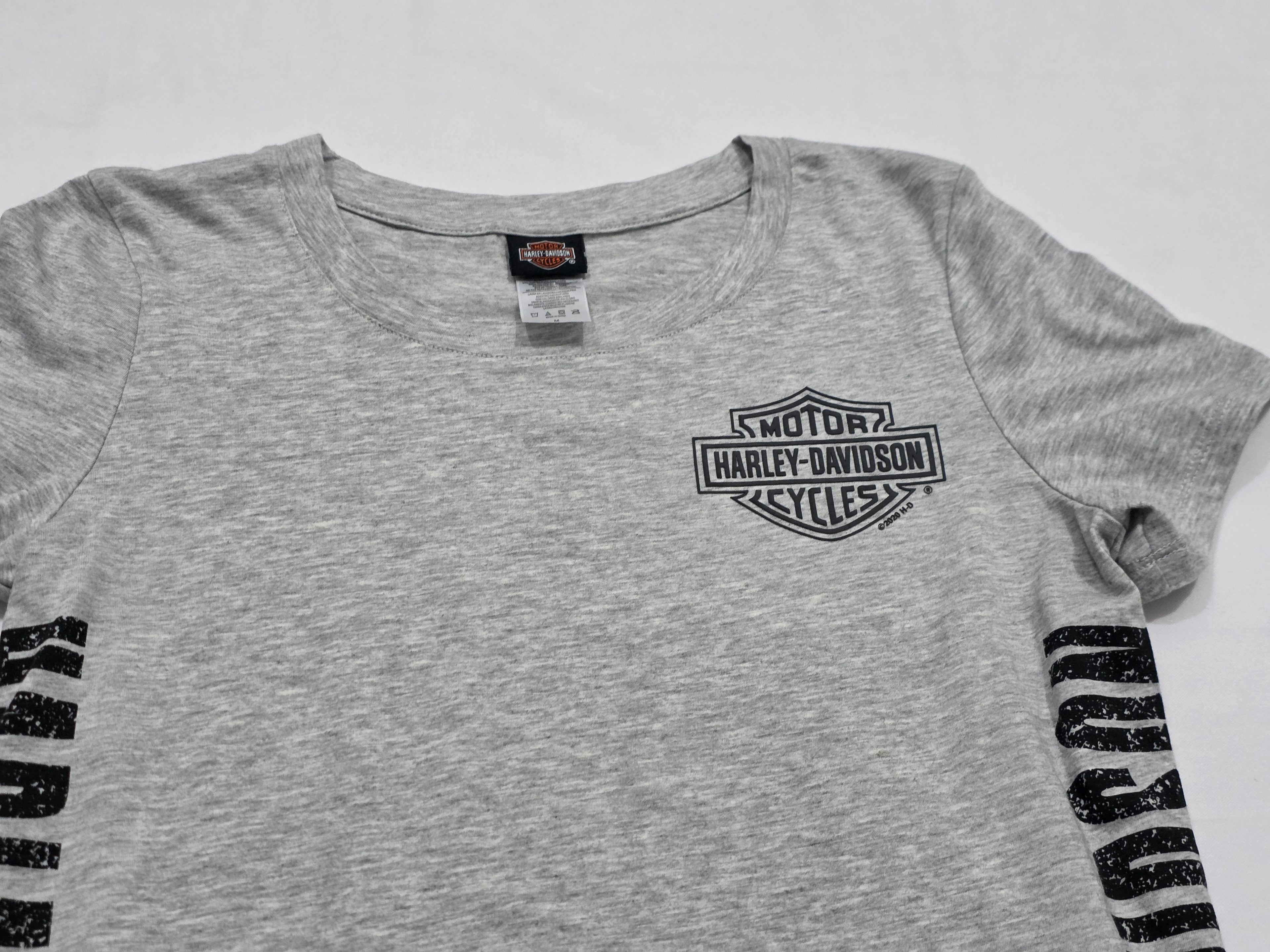 Playera Harley Davidson De Mujer Mediana Color Gris