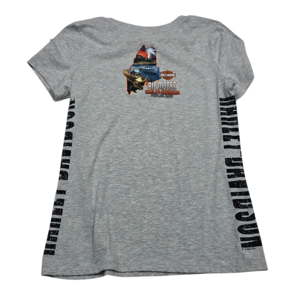 Playera Harley Davidson De Mujer Mediana Color Gris