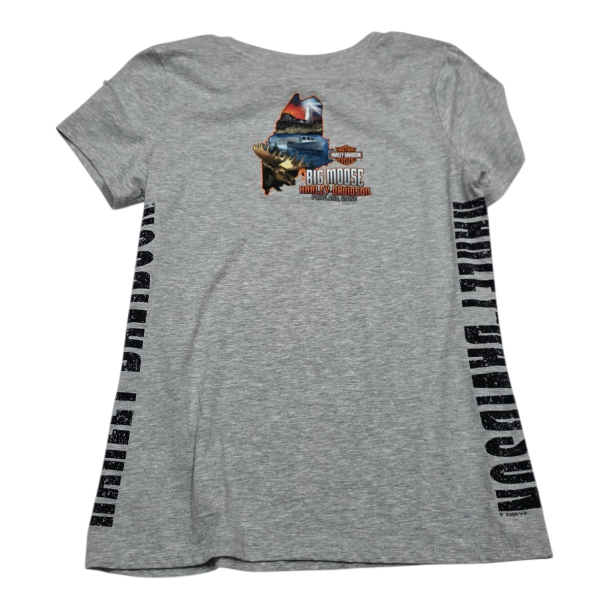 Playera Harley Davidson De Mujer Mediana Color Gris