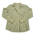 Camisa Brooks Brothers De Mujer Talla 10 Amarillo/azul