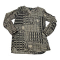Blusa Ligera Ralph Lauren Mujer Mediana Cafe Con Figuras
