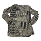 Blusa Ligera Ralph Lauren Mujer Mediana Cafe Con Figuras