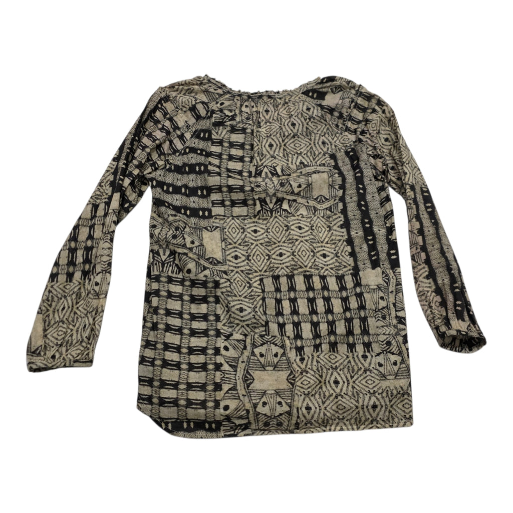 Blusa Ligera Ralph Lauren Mujer Mediana Cafe Con Figuras