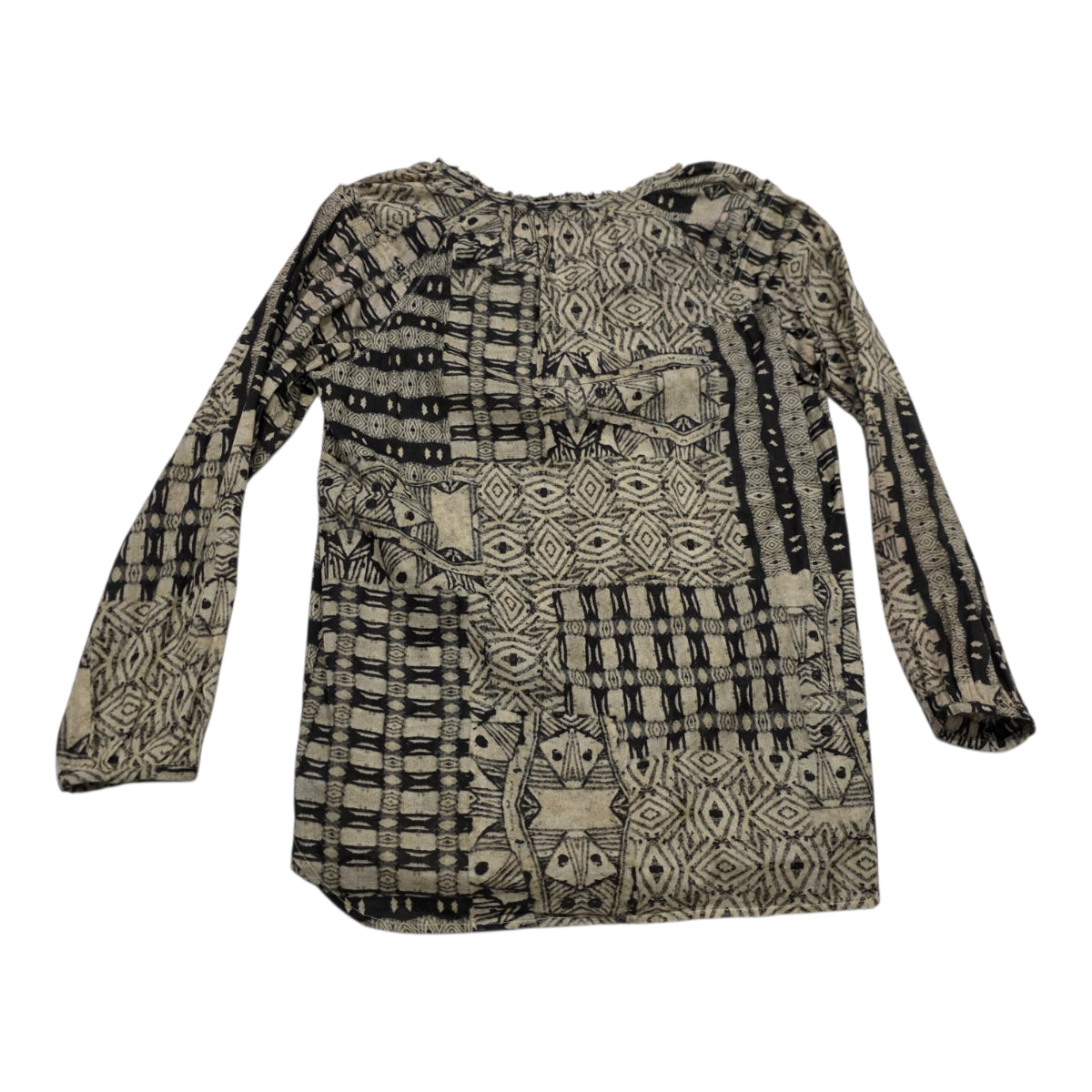 Blusa Ligera Ralph Lauren Mujer Mediana Cafe Con Figuras