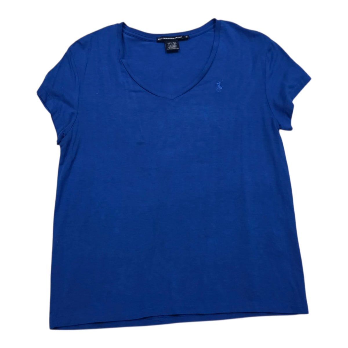 Playera Ralph Lauren Sport Azul Mediana Mujer Manga Corta