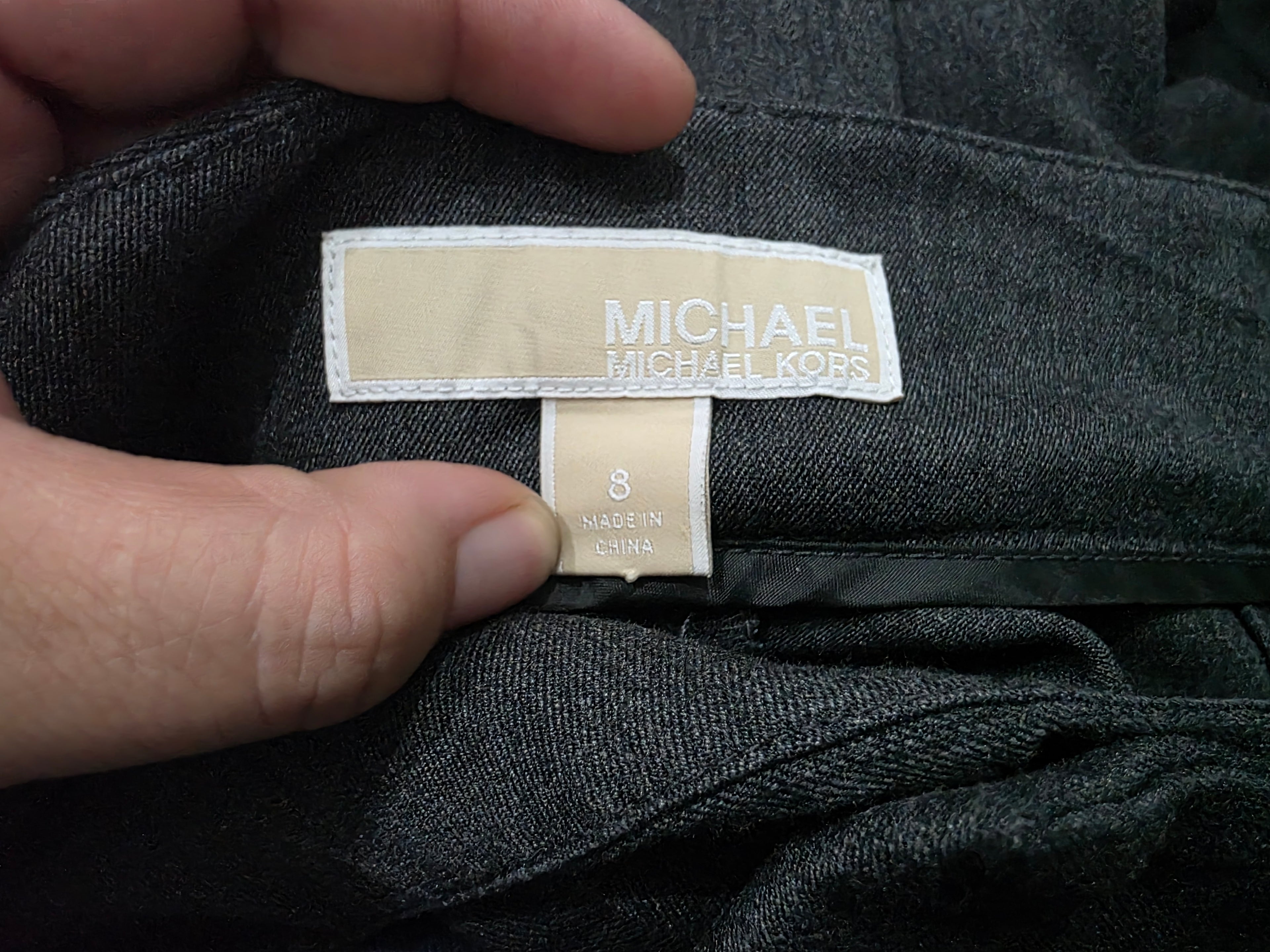 Pantalon De Vestir Michael Kors Talla 8 Color Gris
