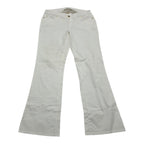 Pantalon Acampanado Michael Kors Mujer Talla 10 Color Blanco