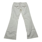 Pantalon Acampanado Michael Kors Mujer Talla 10 Color Blanco