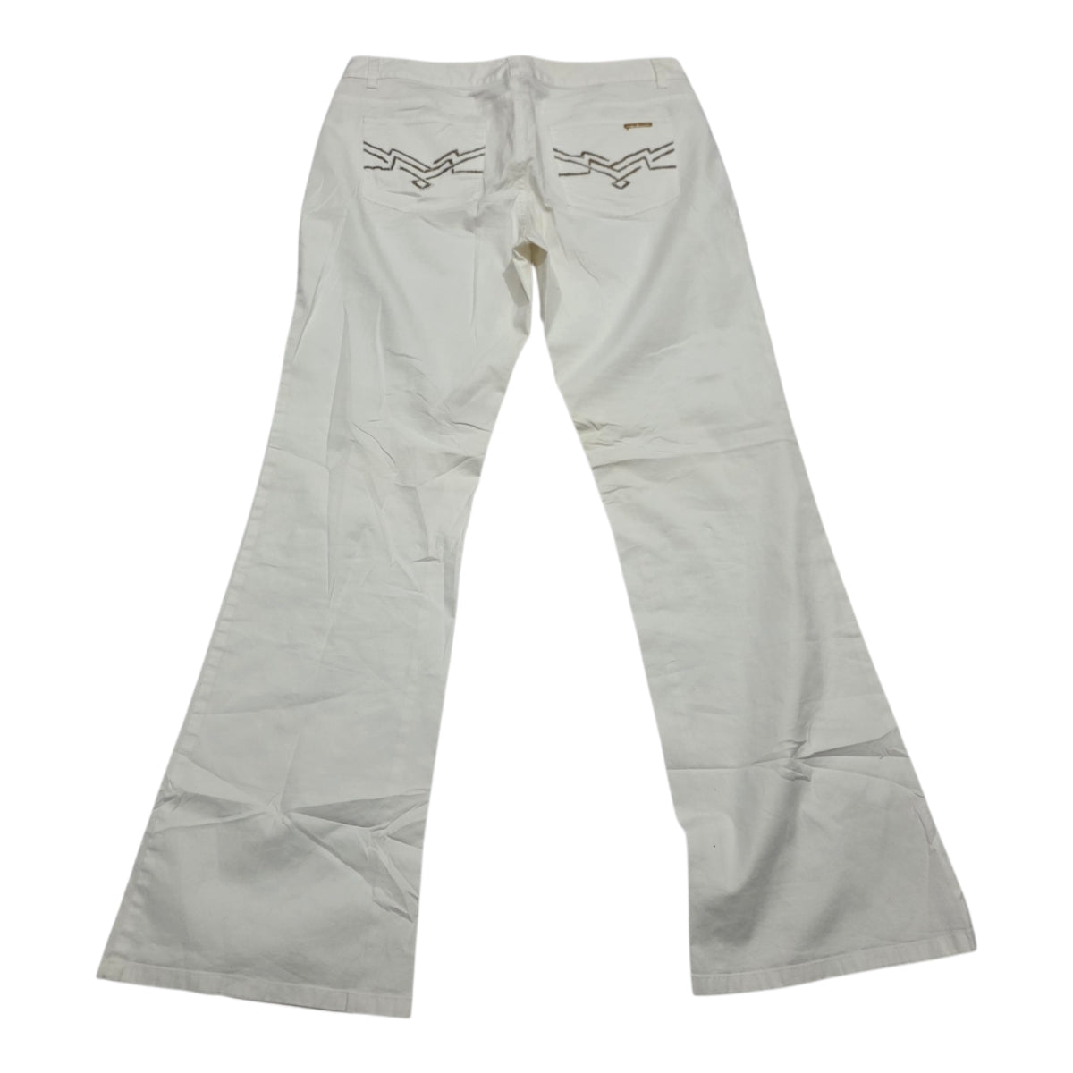 Pantalon Acampanado Michael Kors Mujer Talla 10 Color Blanco