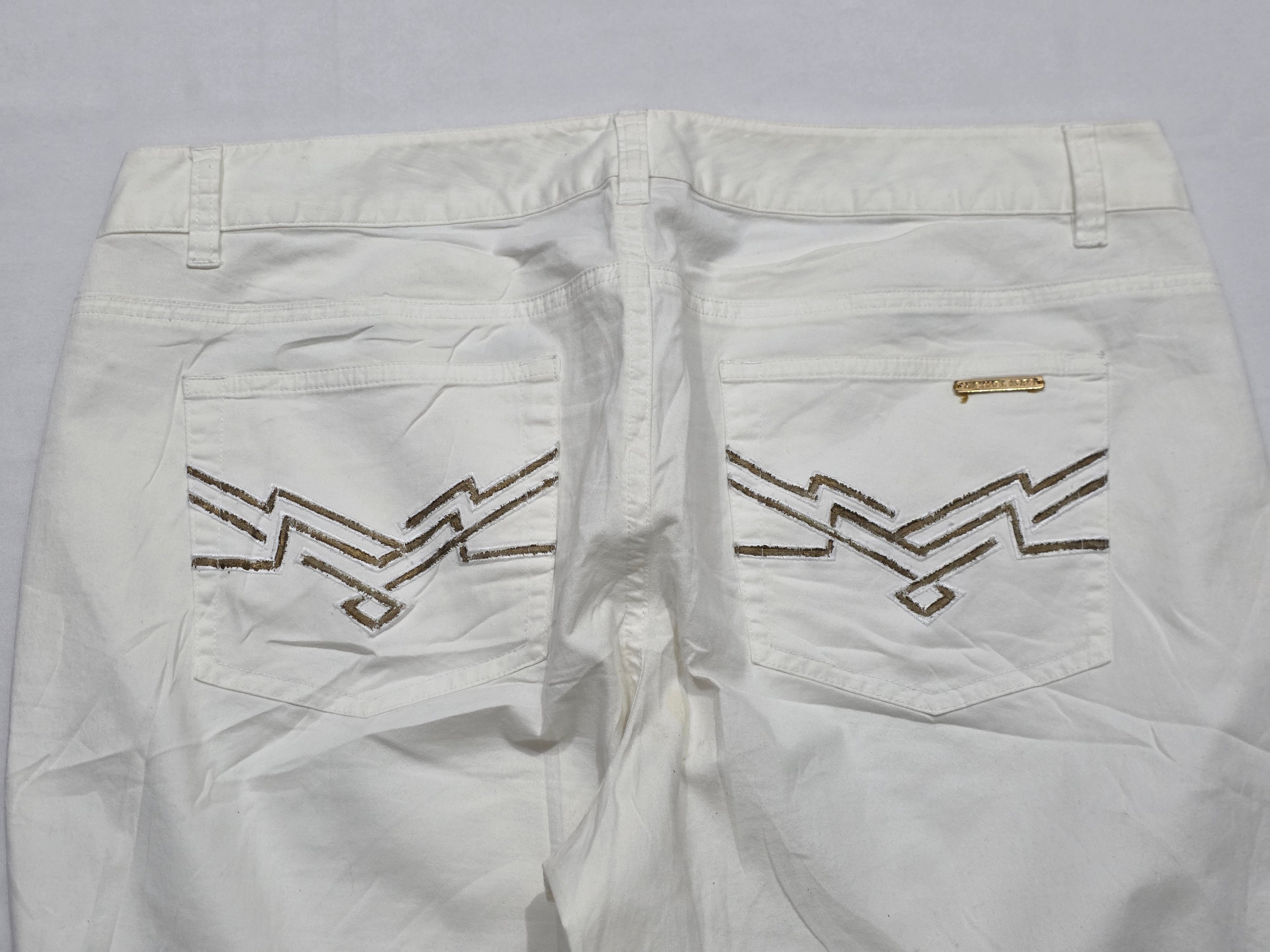 Pantalon Acampanado Michael Kors Mujer Talla 10 Color Blanco