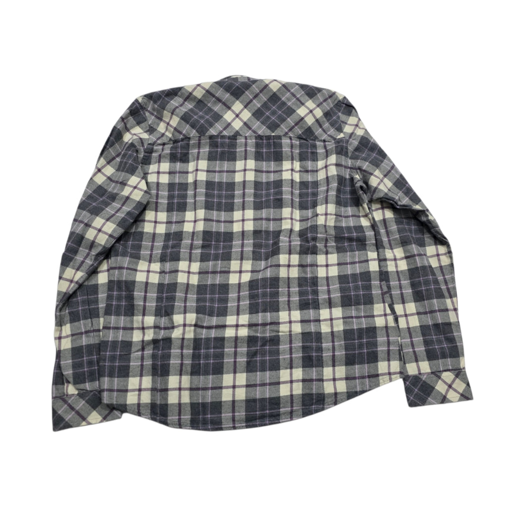 Camisa Columbia Grande De Mujer Gris Con Crema Talla Grande