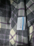 Camisa Columbia Grande De Mujer Gris Con Crema Talla Grande