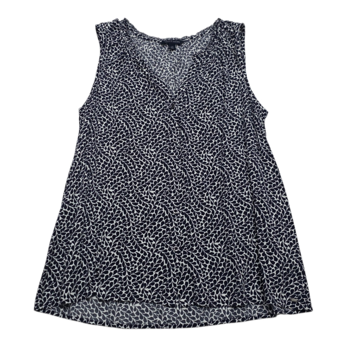 Blusa Tommy Hilfiger Mujer Grande Sin Mangas Azul Figuras