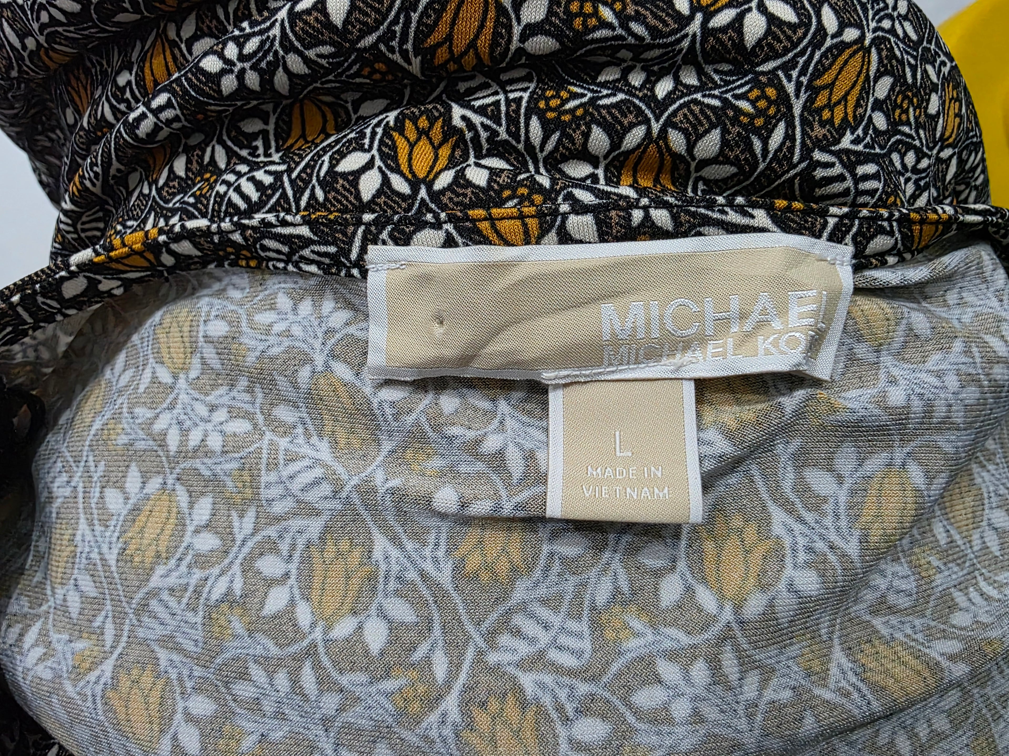 Blusa Michael Kors Manga Amplia Grande Floreada