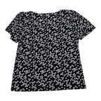 Blusa Michael Kors Corazones Manga Corta Grande Negra/blanco