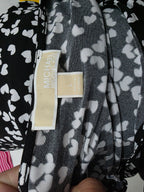 Blusa Michael Kors Corazones Manga Corta Grande Negra/blanco