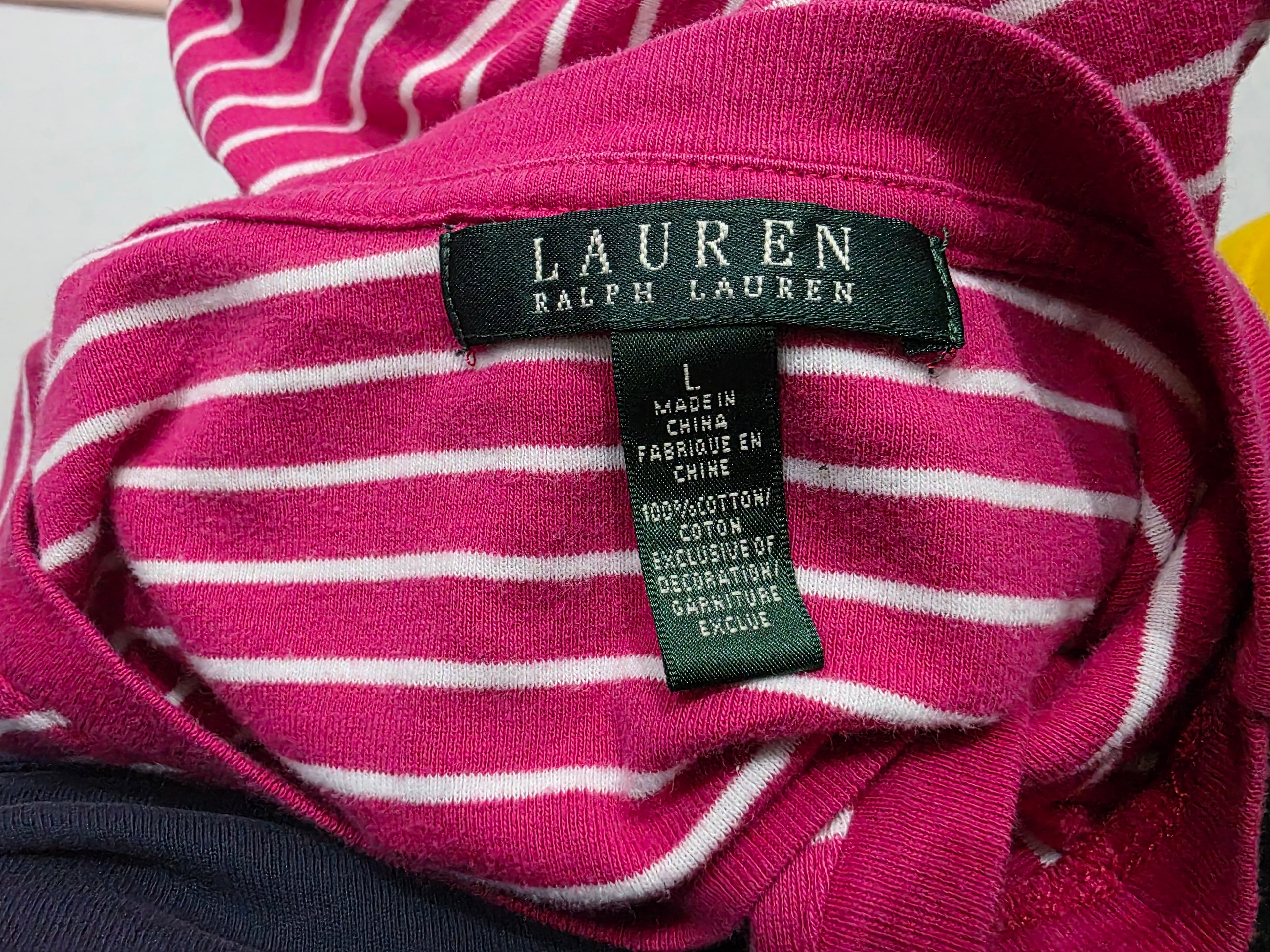 Playera Ralph Lauren Manga Corta Fucsia Grande