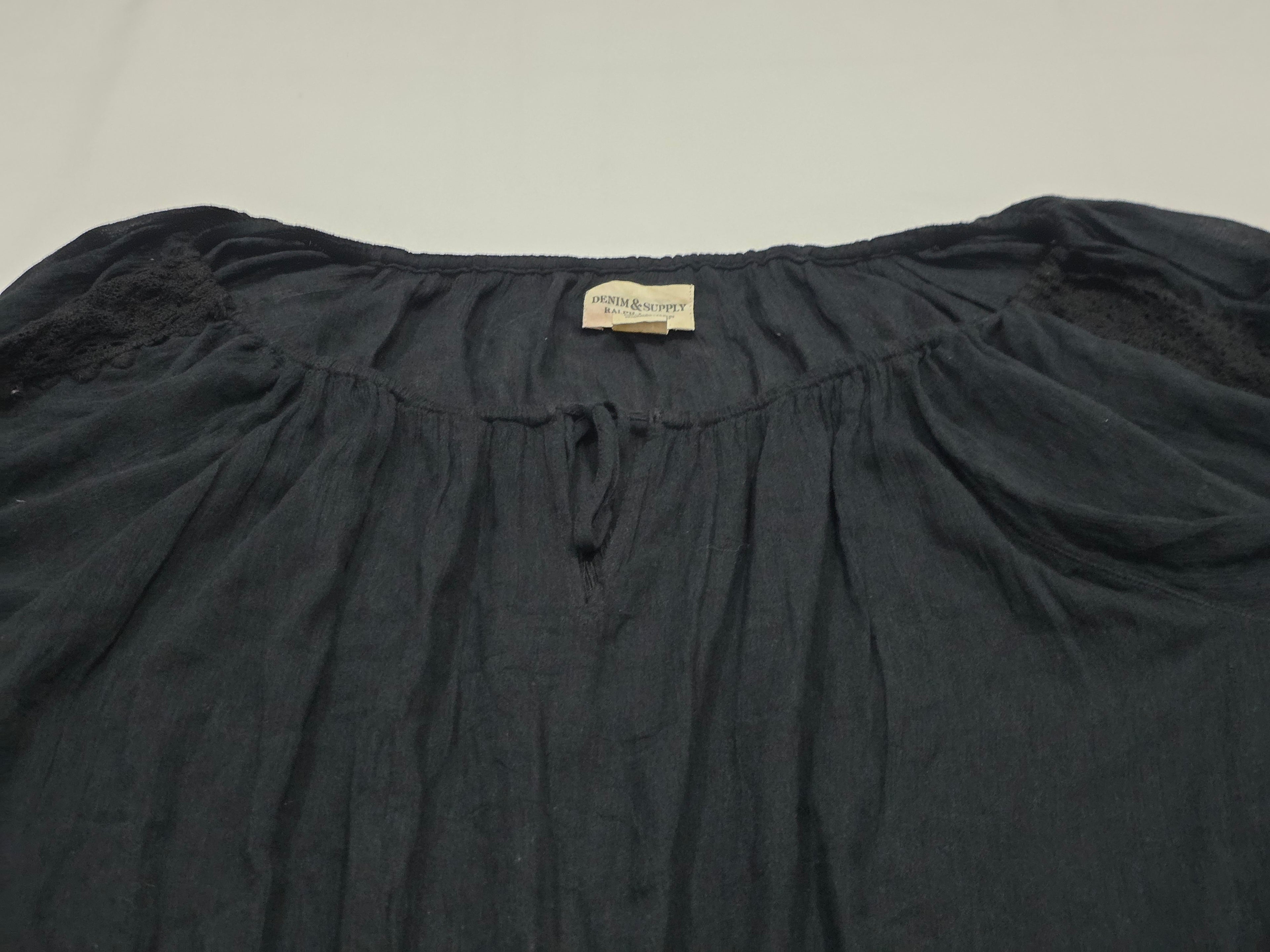 Blusa Campesina Ralph Lauren Denim An Supply Color Negro