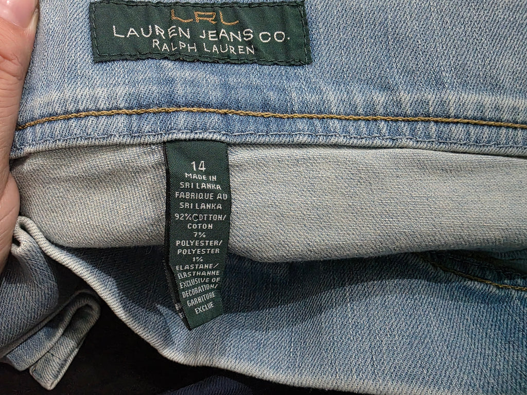 Jegging Ralph Lauren De Mujer Talla 14 Azul Claro