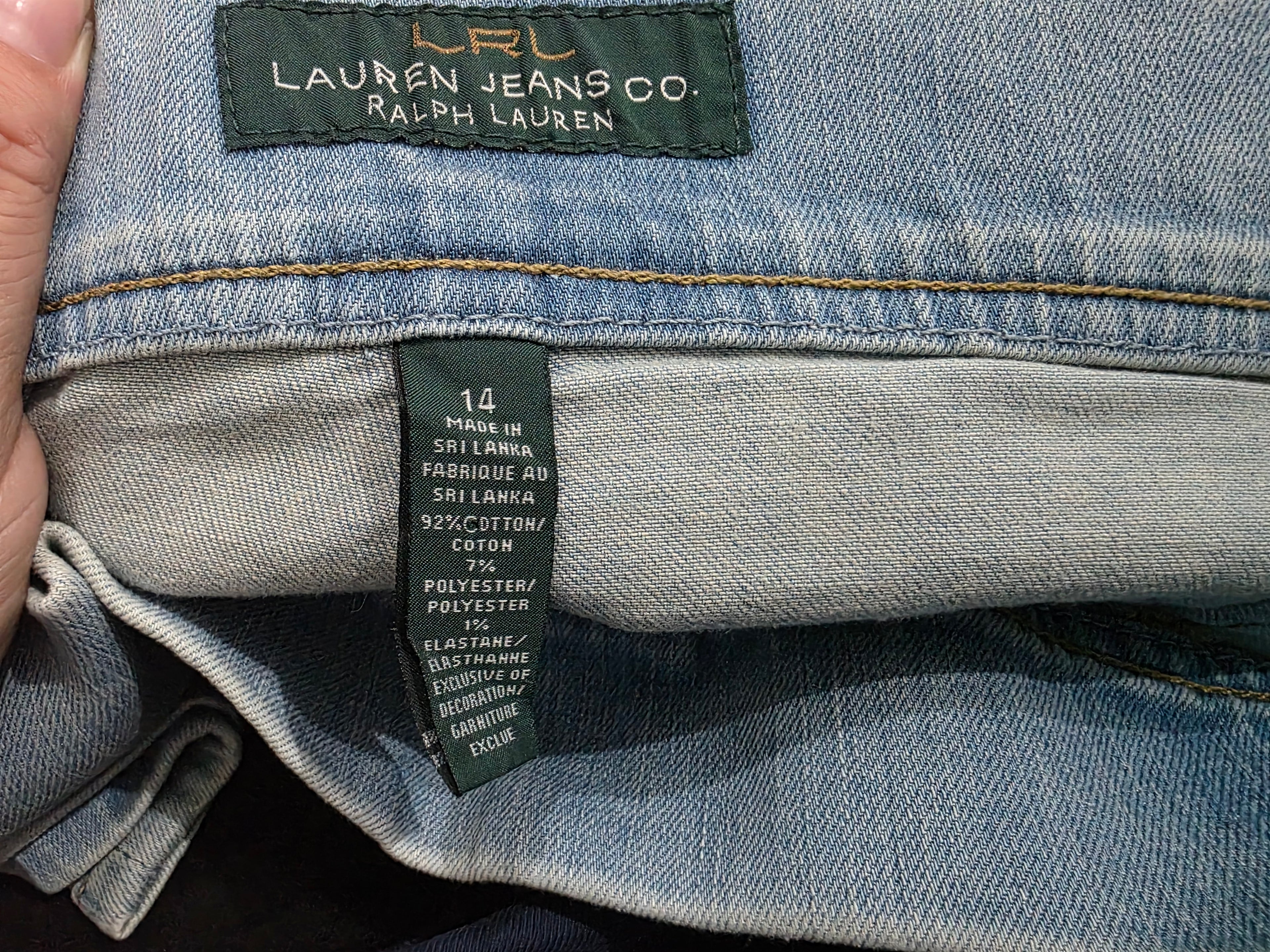 Jegging Ralph Lauren De Mujer Talla 14 Azul Claro
