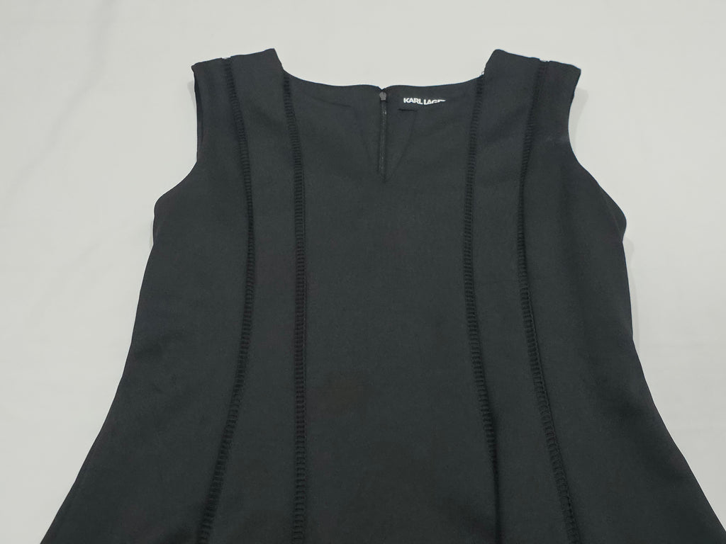Vestido Karl Lagerfeld Sin Mamgas Talla 12 Color Negro