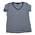 Playera Tommy Hilfiger Mujer Talla Grande Azul/blanco Rayada