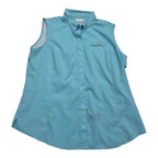 Camisa De Mujer Sin Mangas Columbia Pfg Azul Celeste