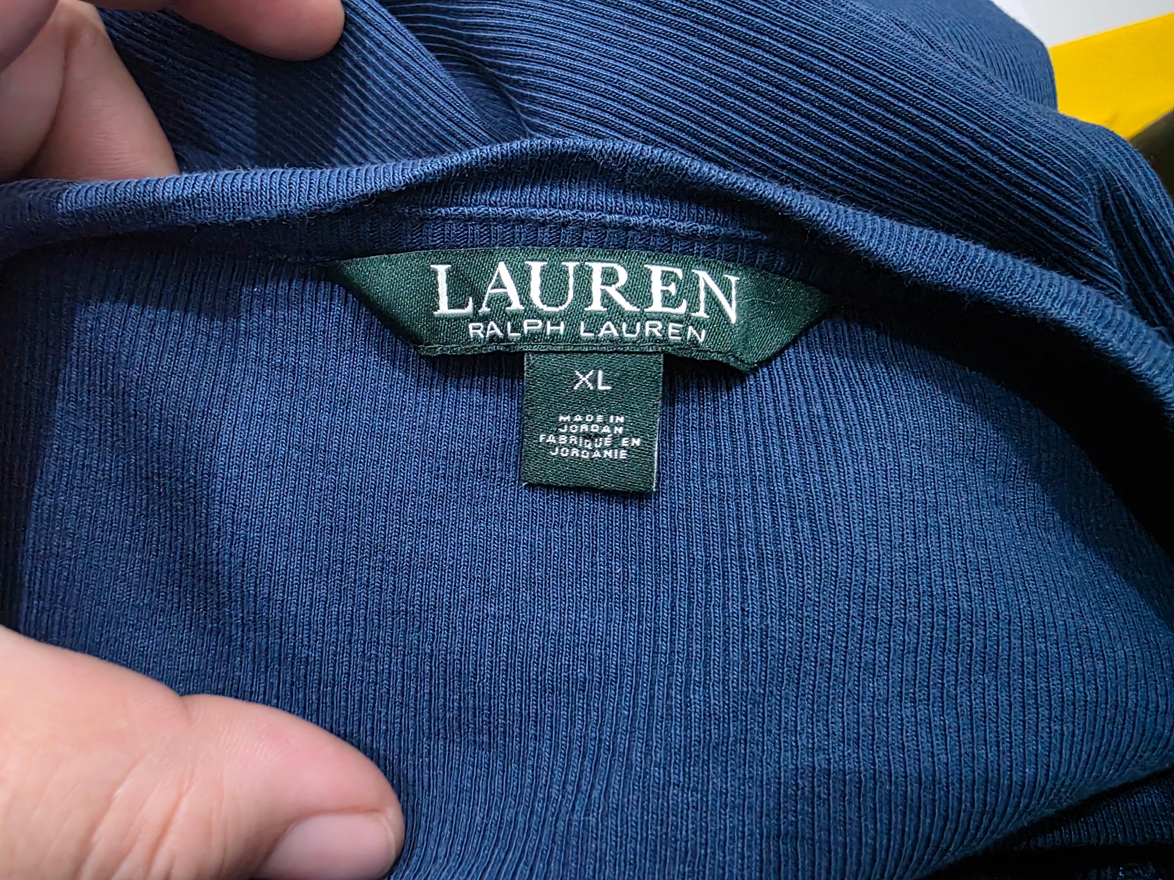 Playera Mujer Ralph Lauren Extra Grande Manga Corta Azul