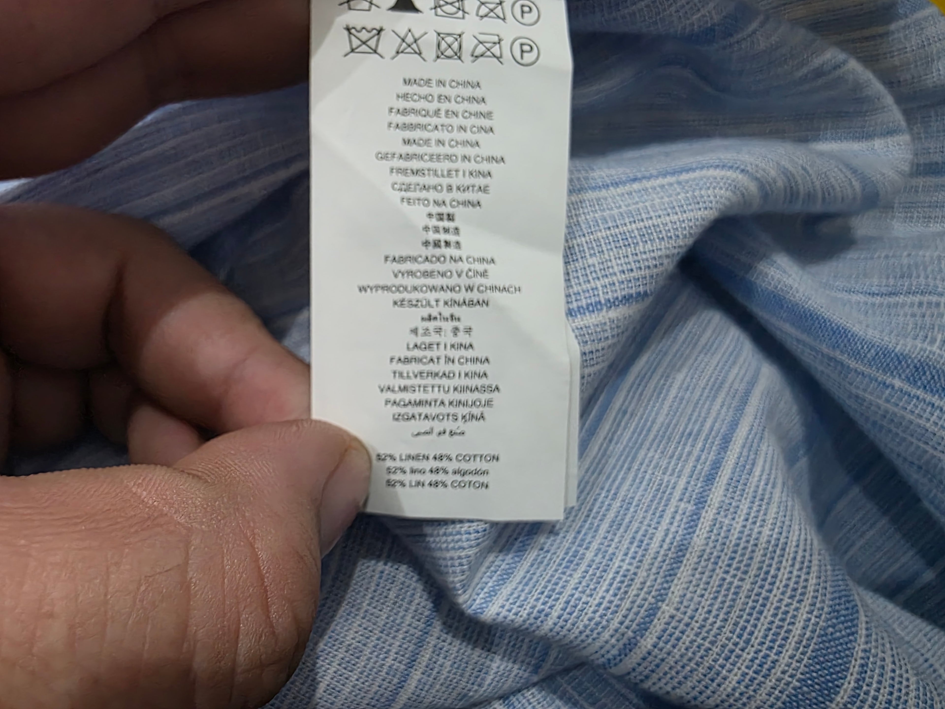 Camisa Ajustable Michael Kors De Mujer Extra Grande Azul