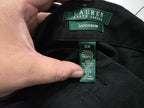 Pantalon Ralph Lauren Vestir Talla 16 Color Negro Sanderson