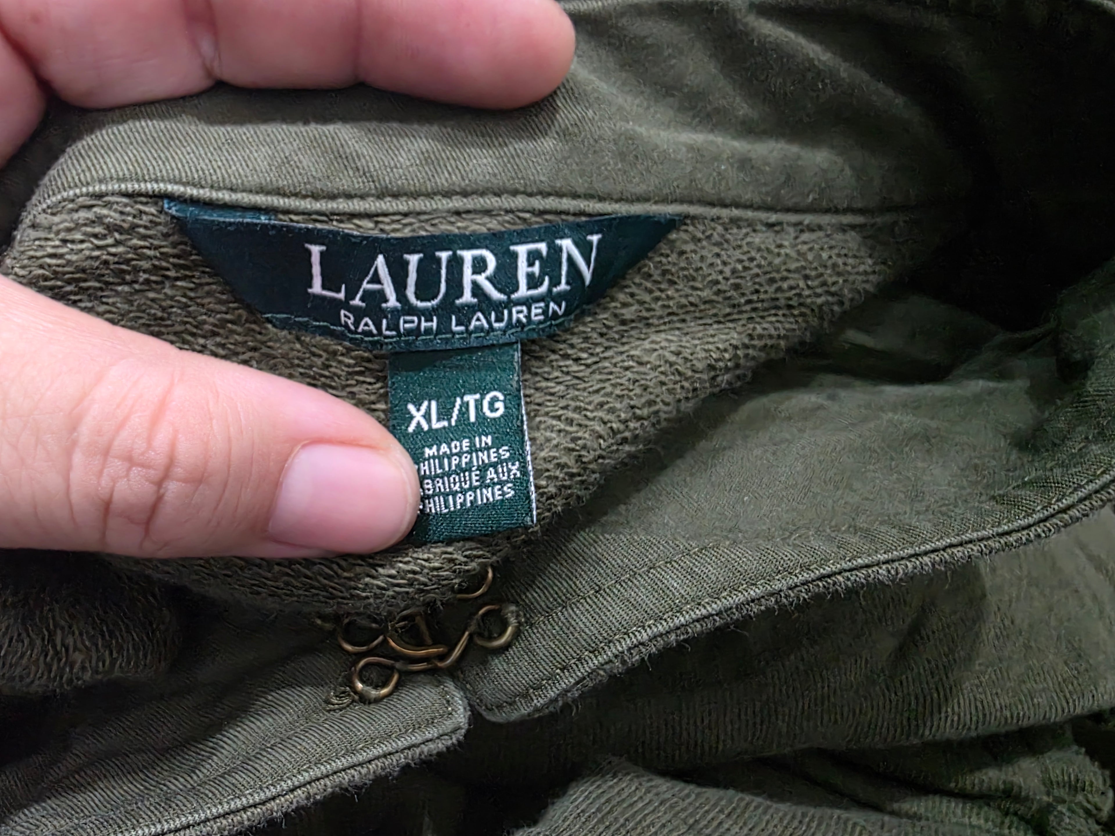 Chamarra Ligera Ralph Lauren Mujer Color Verde Con Botones