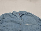 Camisa Mujer Tommy Hilfiger Relaxed Fit Azul Acero Talla Xxl