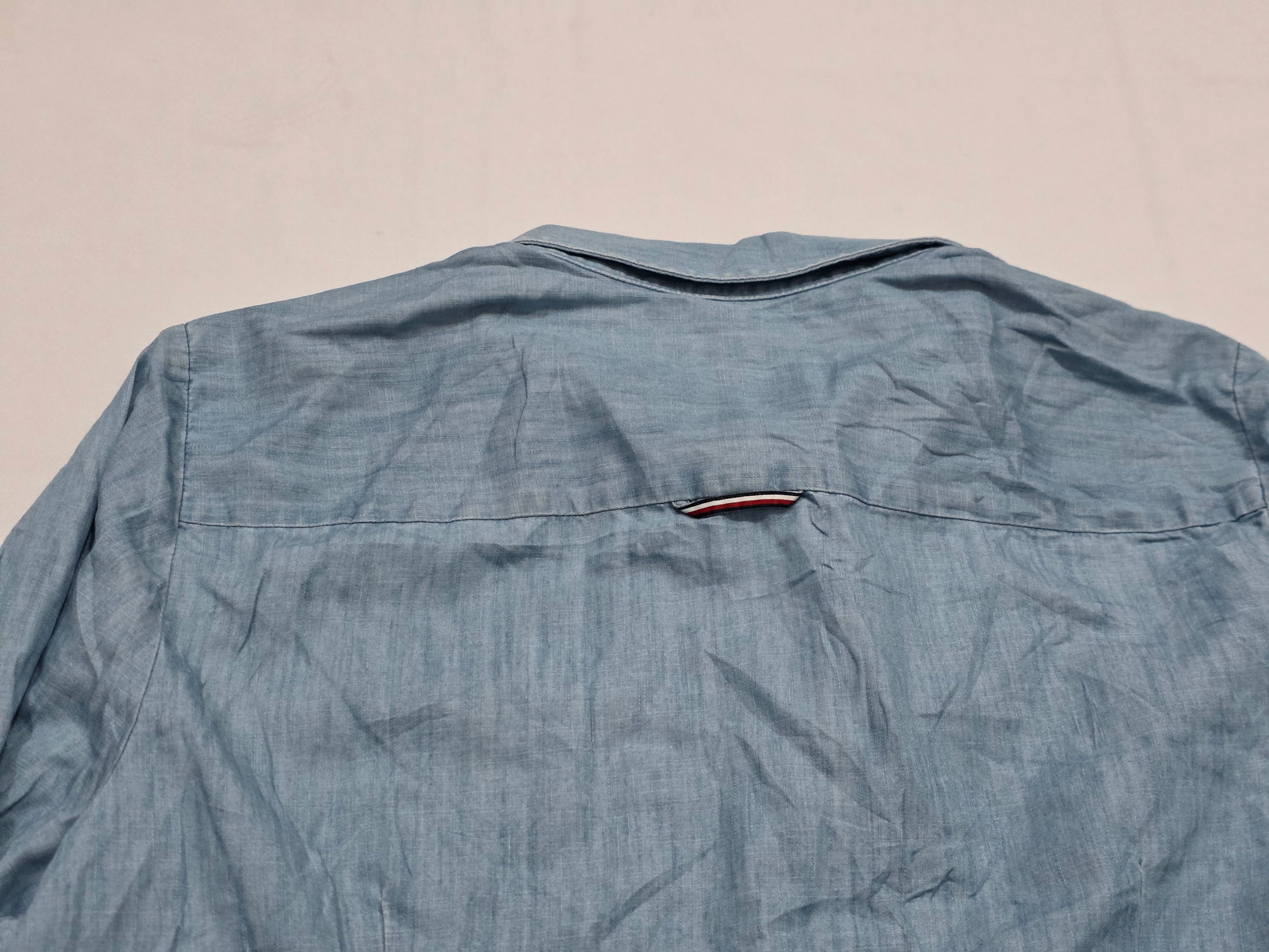 Camisa Mujer Tommy Hilfiger Relaxed Fit Azul Acero Talla Xxl