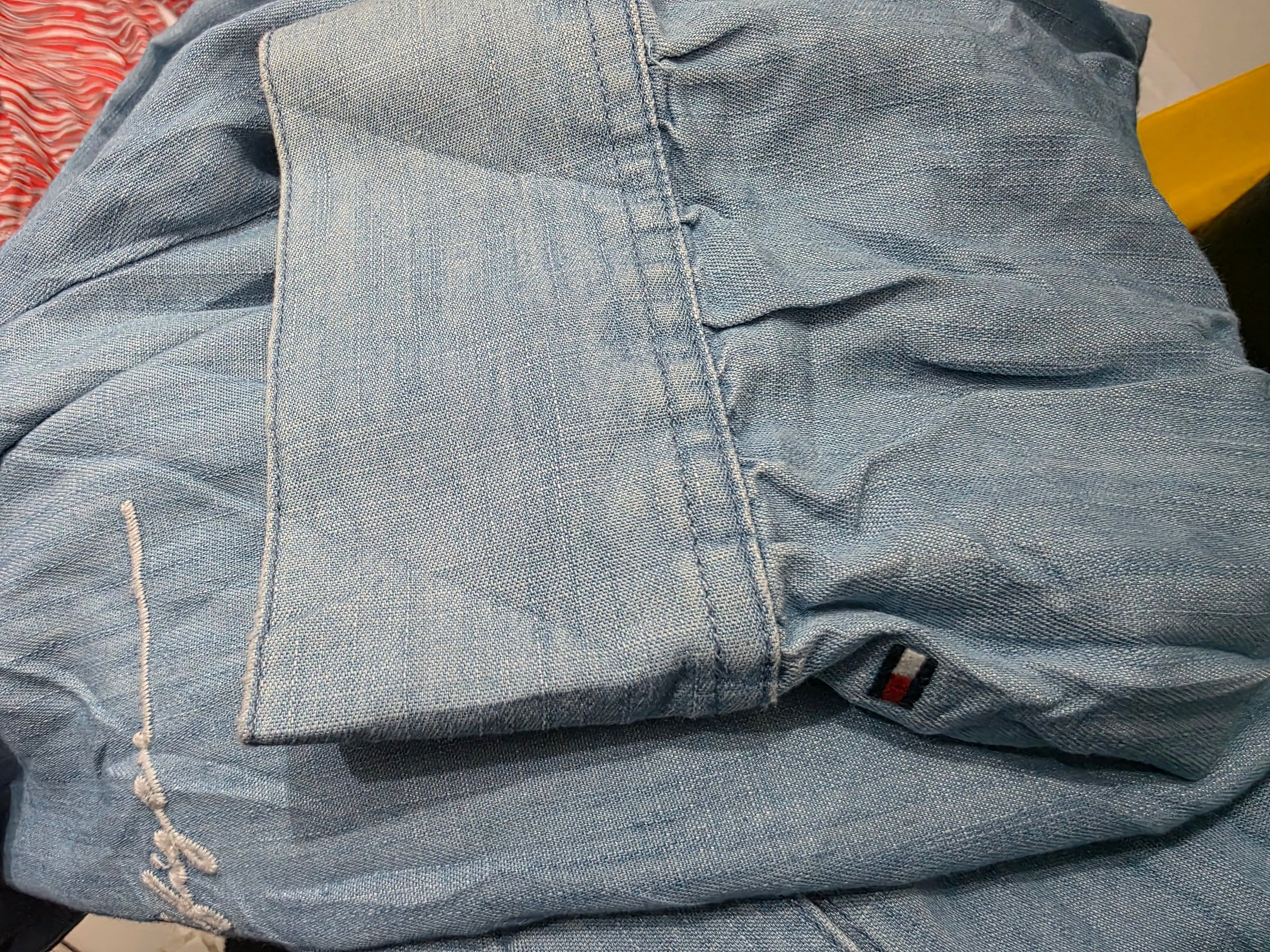 Camisa Mujer Tommy Hilfiger Relaxed Fit Azul Acero Talla Xxl
