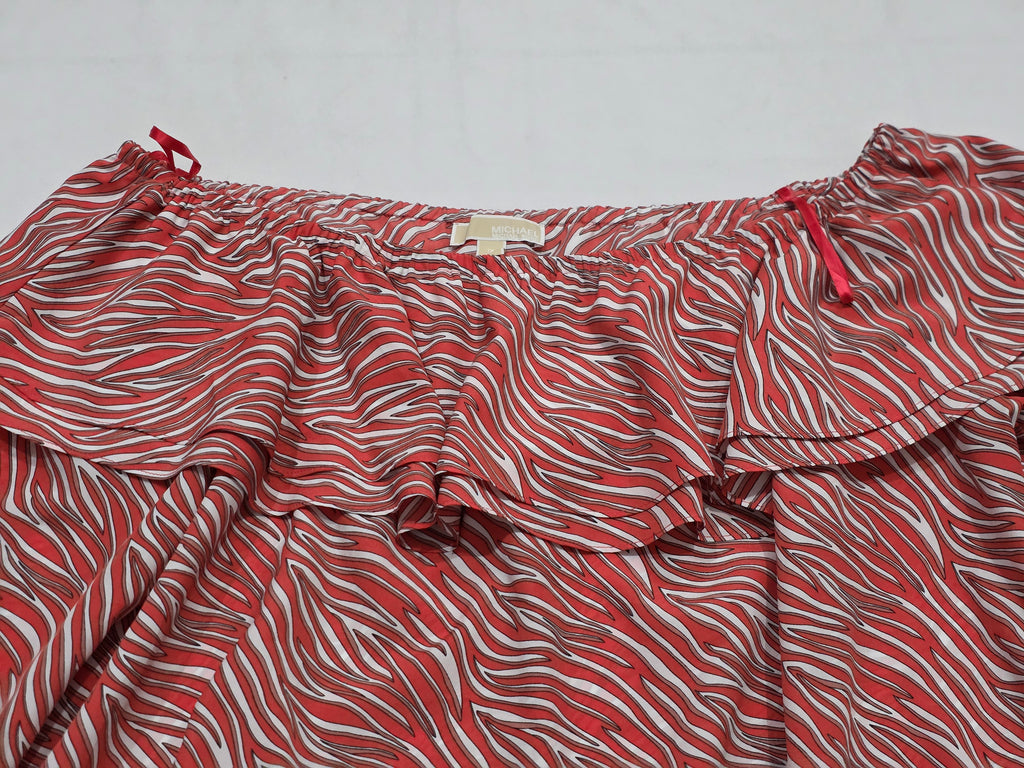 Blusa Michael Kors Off Shoulder De Mujer Talla 1x Naranja