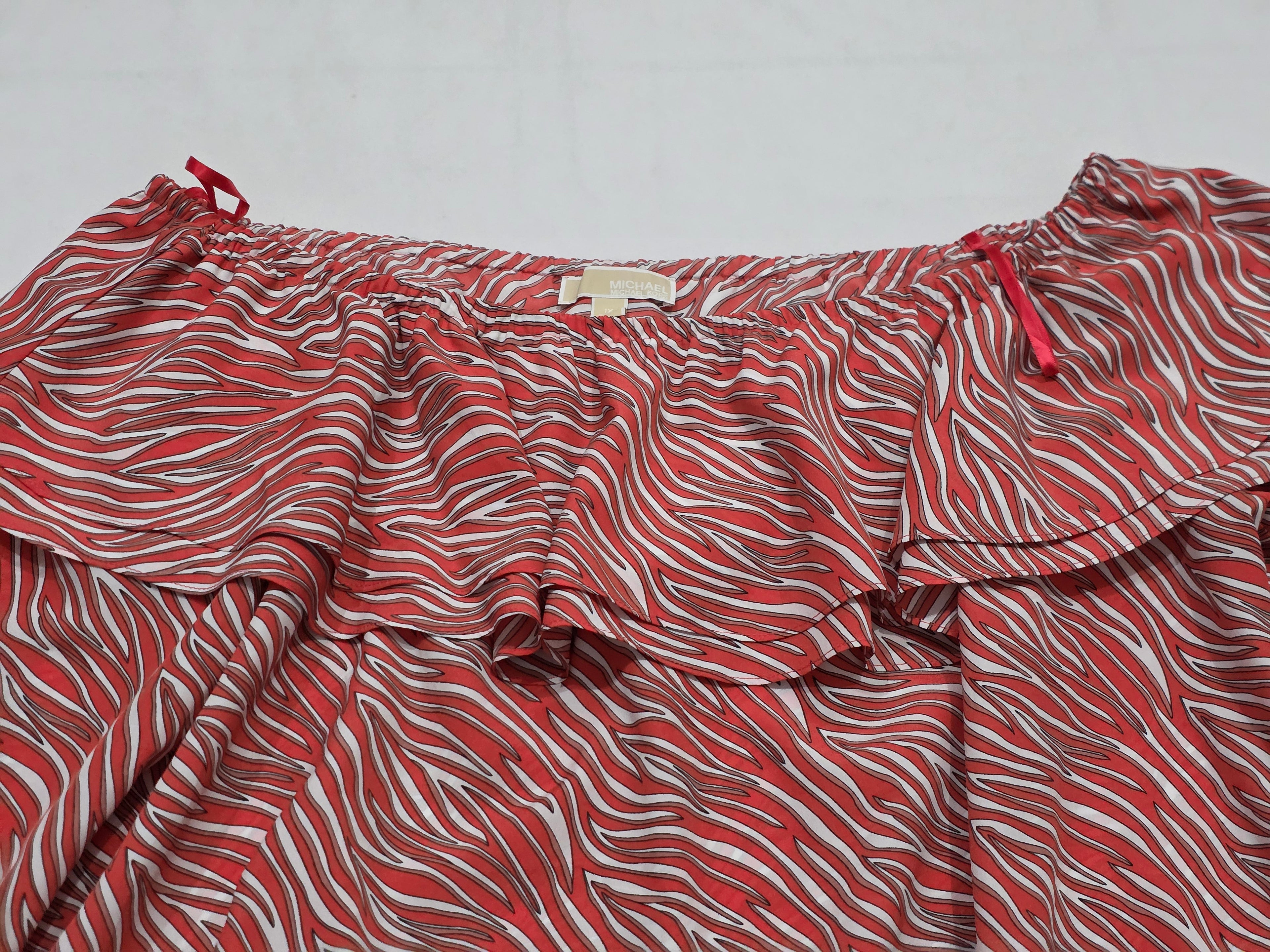 Blusa Michael Kors Off Shoulder De Mujer Talla 1x Naranja