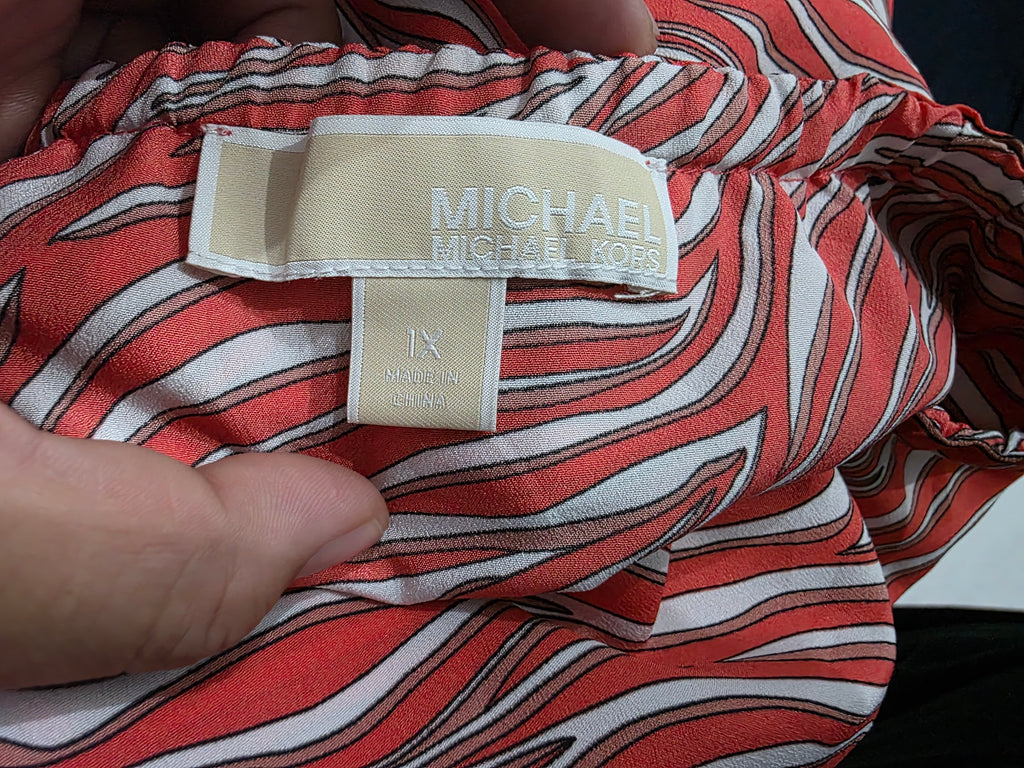 Blusa Michael Kors Off Shoulder De Mujer Talla 1x Naranja