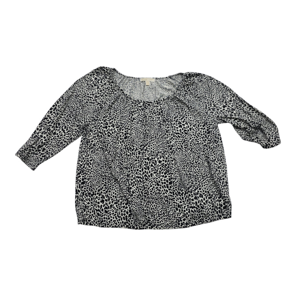 Blusa Michael Kors Talla 2x Animal Print.negro/gris