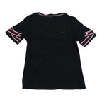 Playera Tommy Hilfiger Mujer Talla Chica Negra Manga Corta