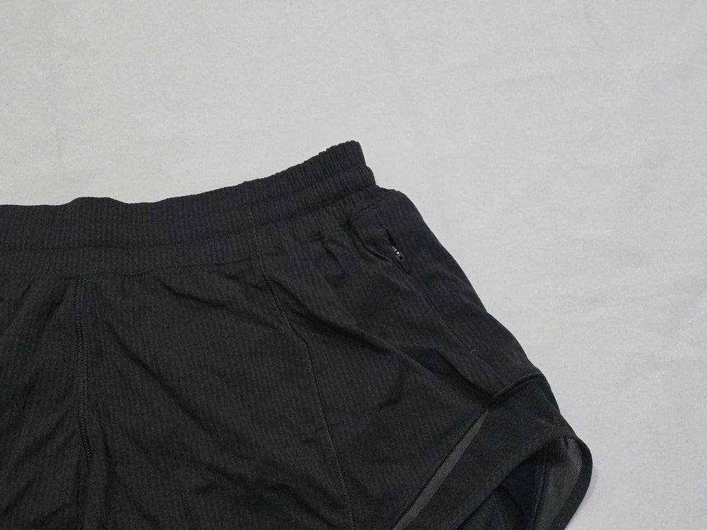 Short Lululemon De Mujer Talla 6 Gris Oscuro Rayado