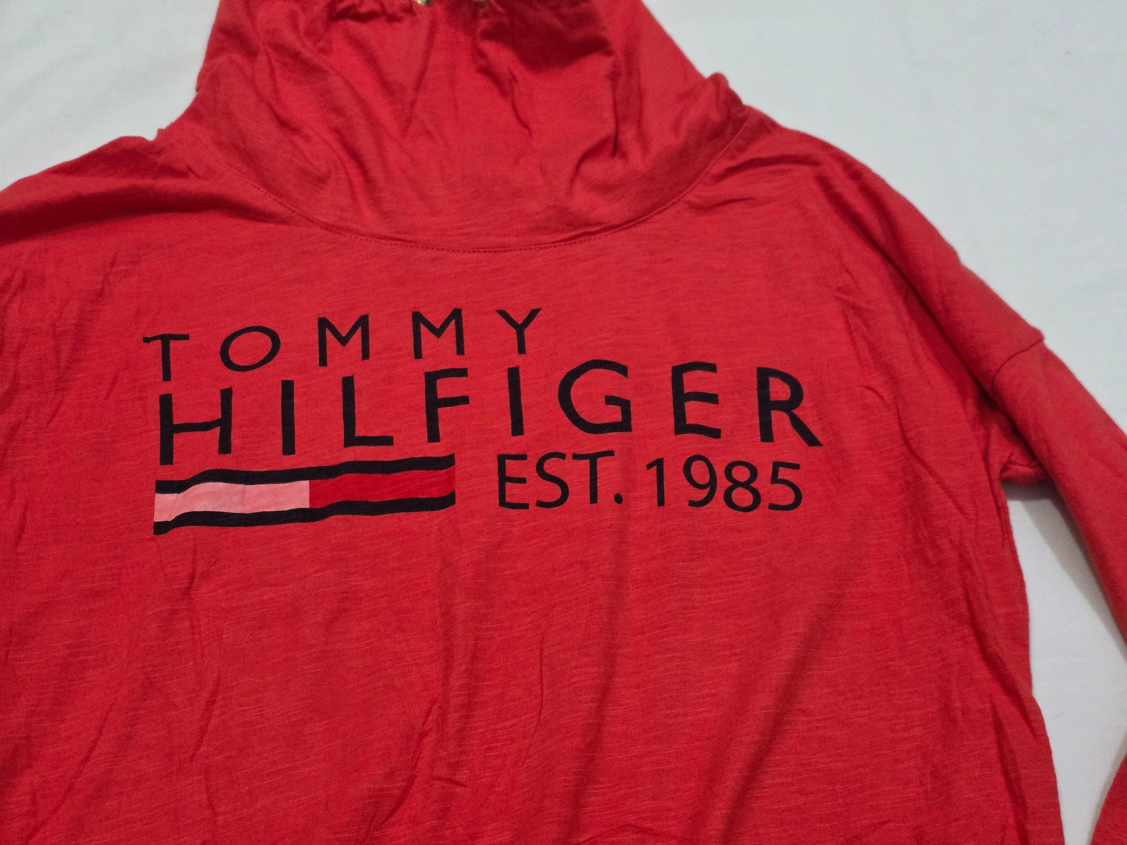 Sudadera Ligera Tommy Hilfiger Mujer Talla Chica Naranja