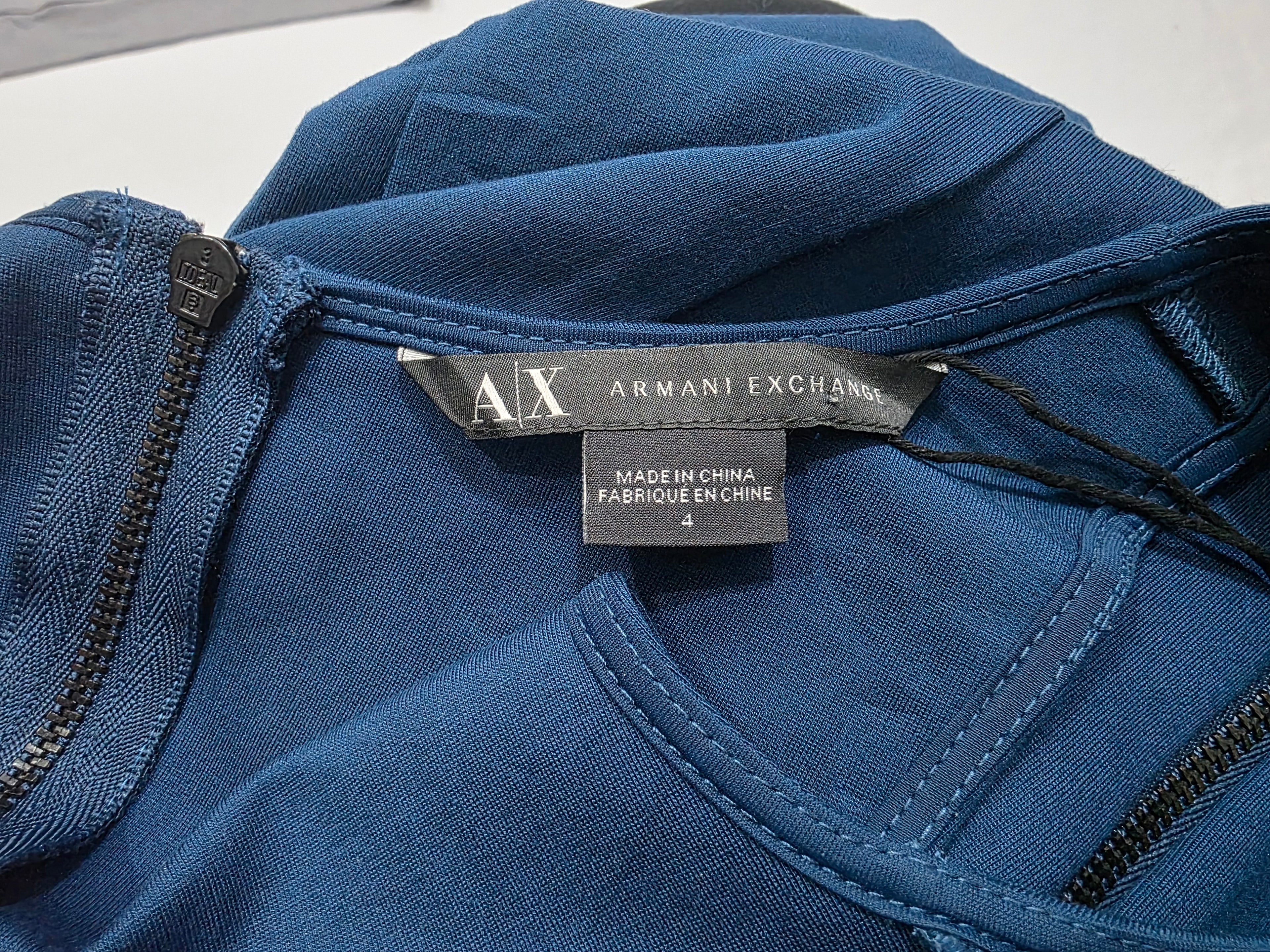 Vestido Armani Exchange Corte Sirena Azul Marino Talla 4