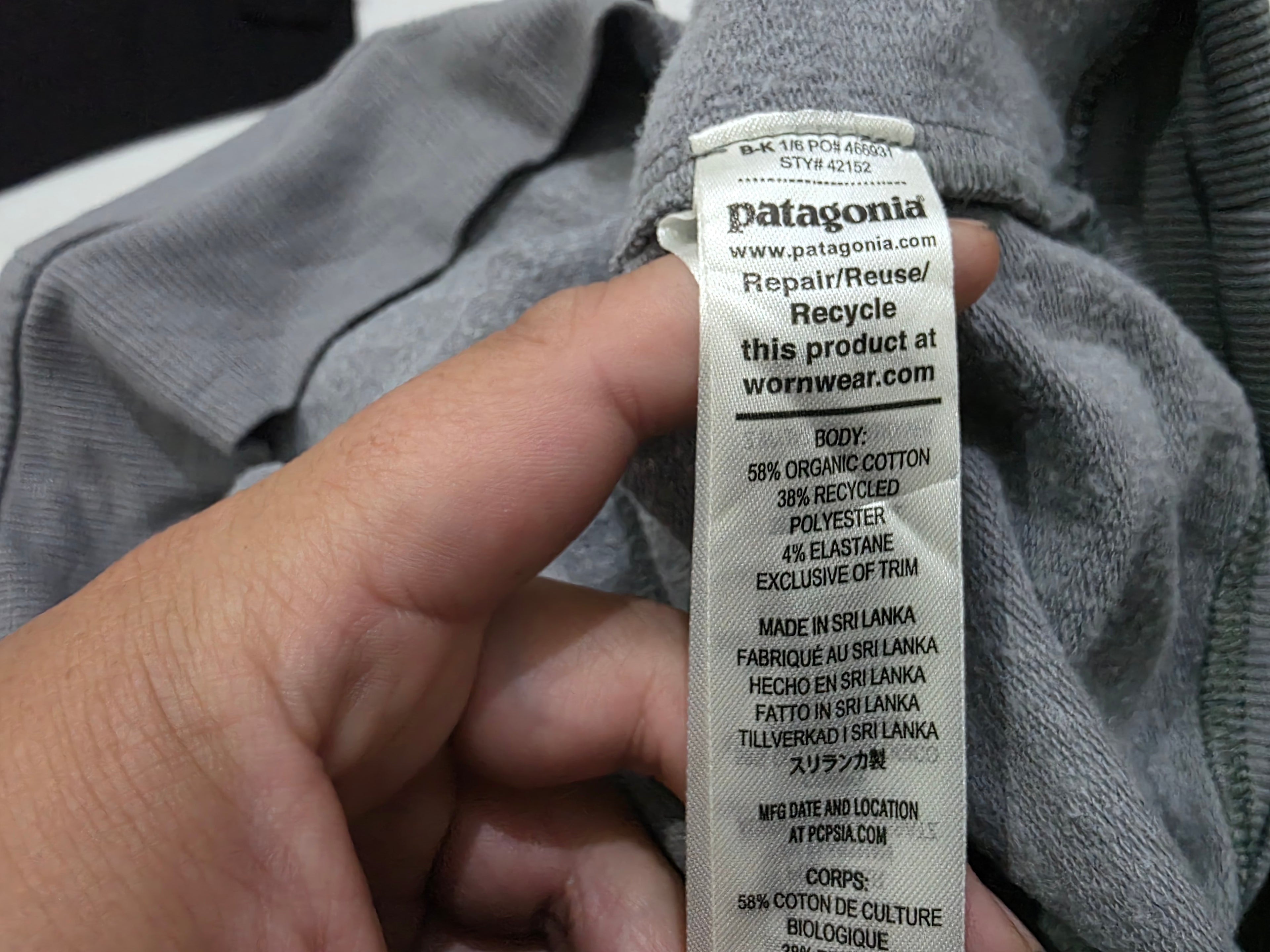 Sudadera Ligera Patagonia De Mujer Talla Chica Color Gris