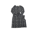 Vestido Michael Kors Grande Animal Print Escote Cruzado Gris